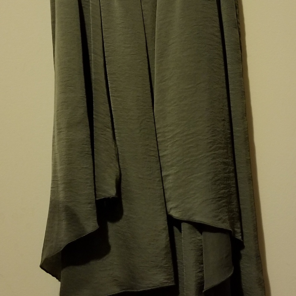 🌸3/$30🌸 CITY TRIANGLES | strapless high-low dress olive - Picture 2 of 5